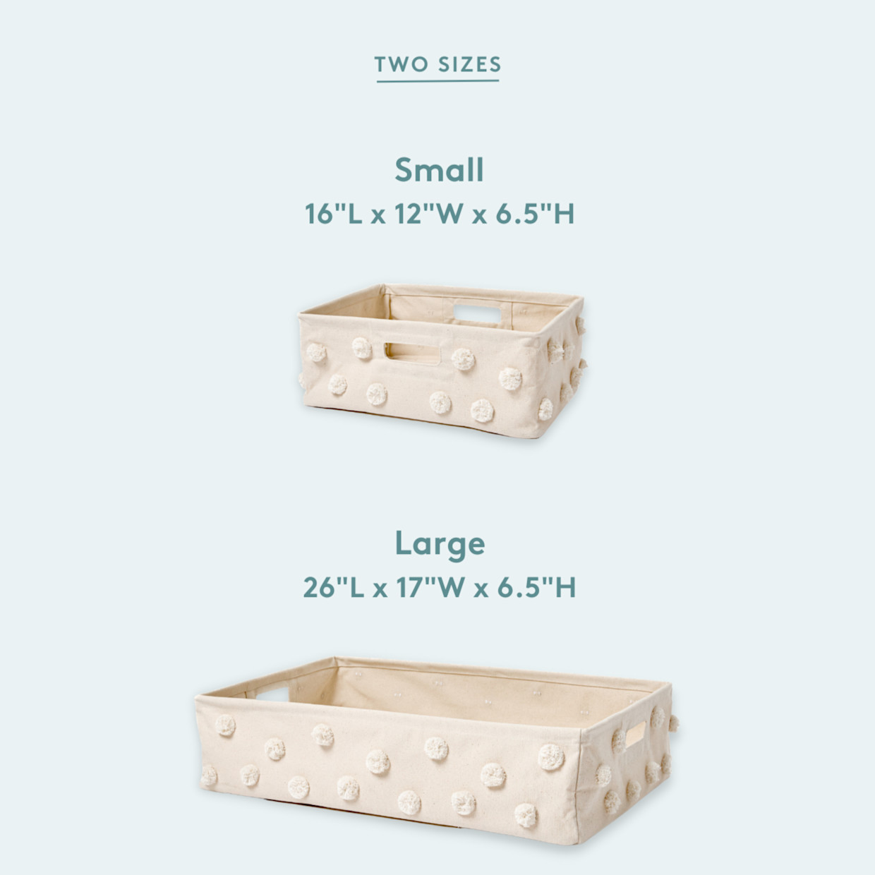 Pehr Pom Pom Hide Away Basket - Grey, Small.