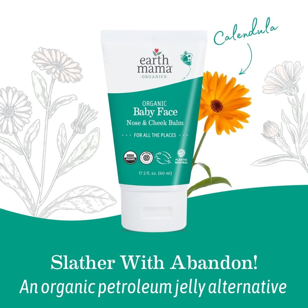 Earth Mama Organic Baby Face Nose & Cheek Balm - 2 Fl Oz.
