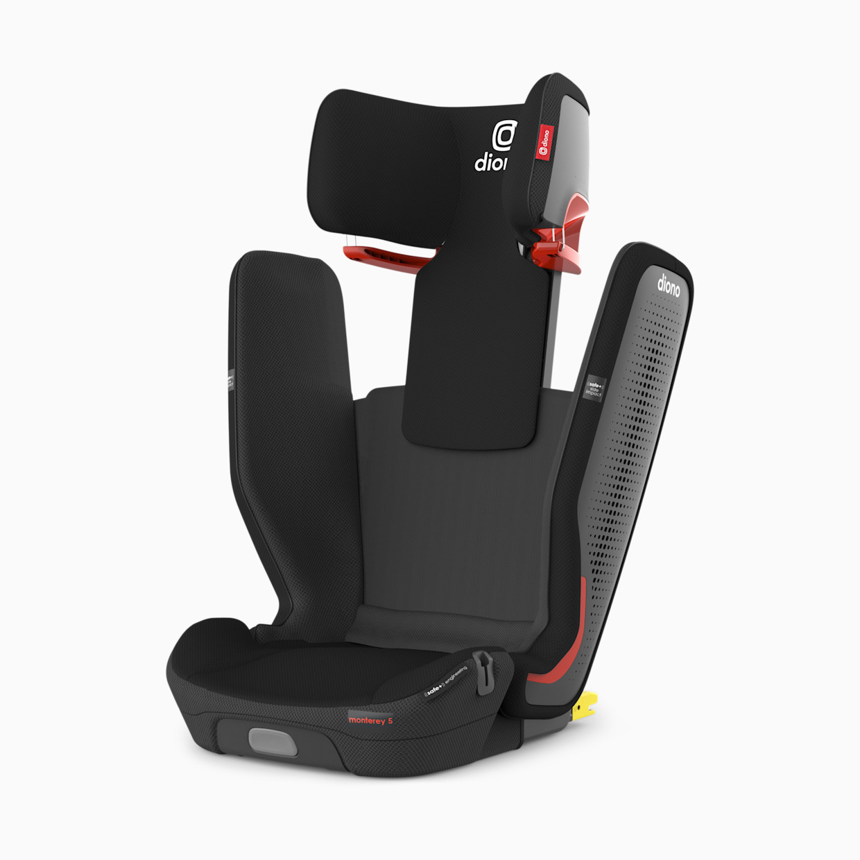 Diono Monterey 5iST FixSafe Rigid Latch High Back Booster Car Seat - Black Jet.