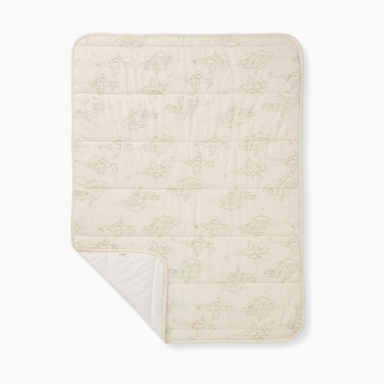 Burt's Bees Baby Reversible Organic Cotton Jersey Knit Blanket - Oat Branches.