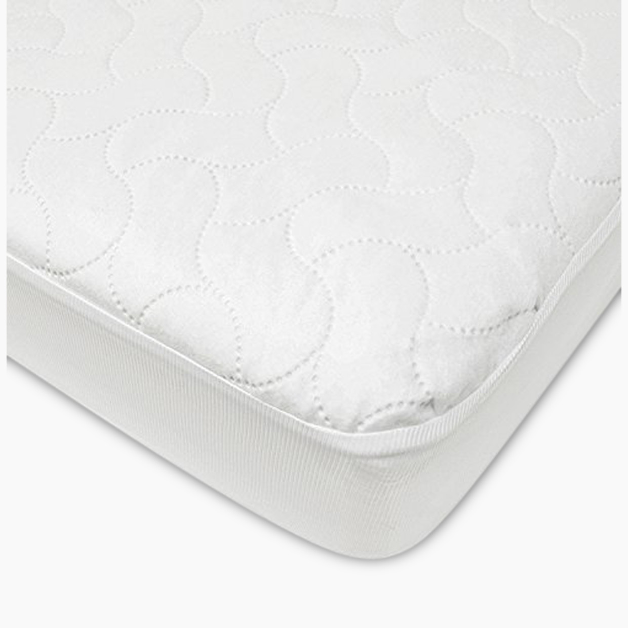 American Baby Company Fitted Waterproof Crib Mattress Pad Cover - White, 1 Pack.