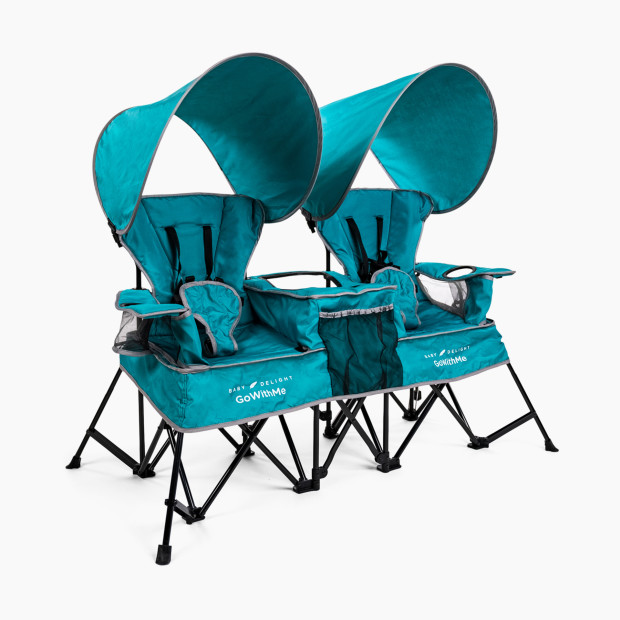 Baby Delight Go With Me Duo Deluxe Portable Double Chair - Teal.