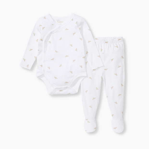 Burt's Bees Baby Organic Cotton Micro Golden Bee Bodysuit Set - Golden Bee, 0-3 M.