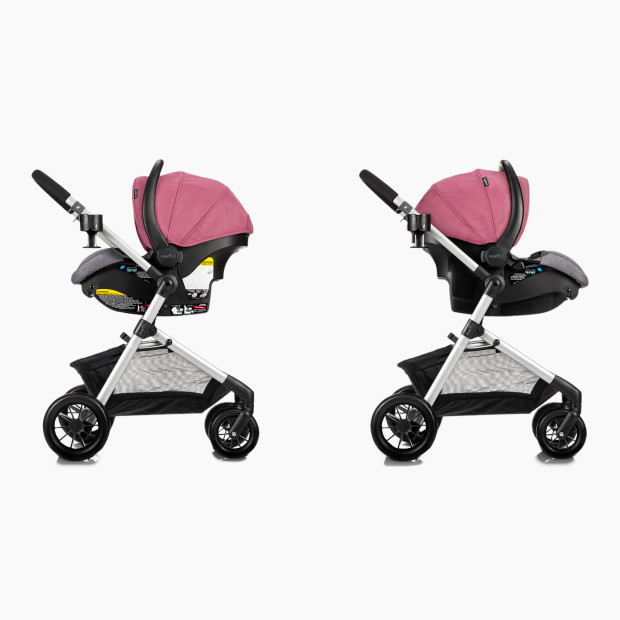 Evenflo Pivot Travel System with Safemax Infant Car Seat - Dusty Rose.