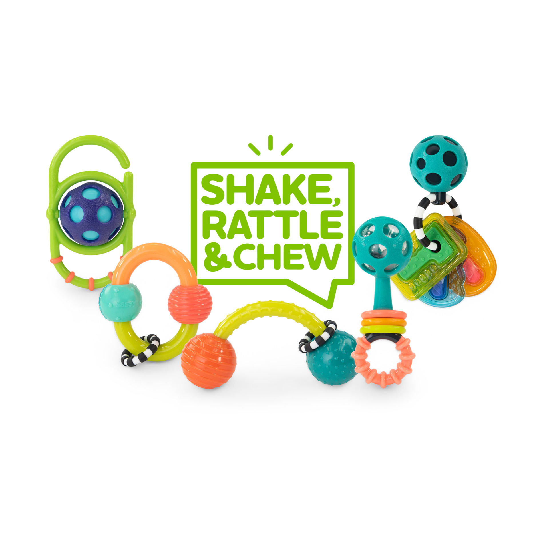 Sassy Shake Rattle & Chew Play Box.