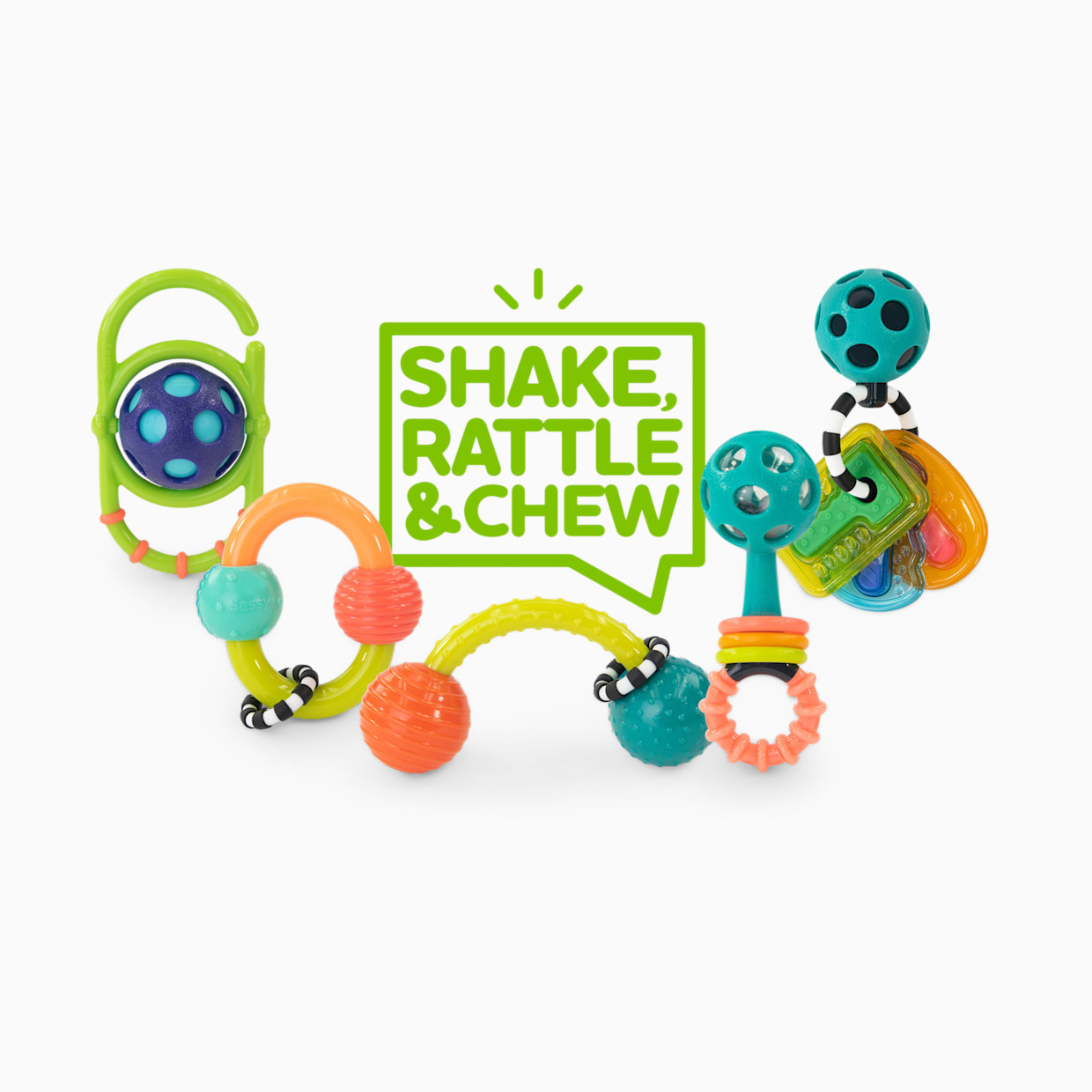 Sassy Shake Rattle & Chew Play Box.