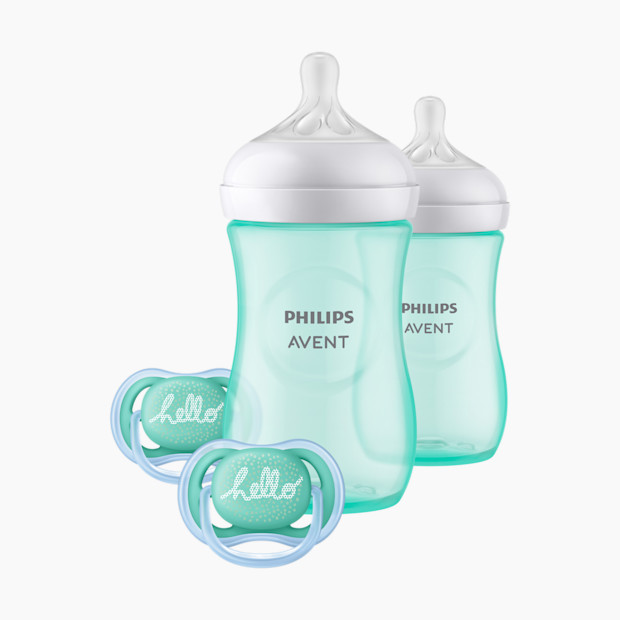 Philips Avent Natural Baby Bottle with Natural Response Nipple Teal Baby Gift Set.