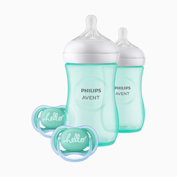 Philips Avent Natural Baby Bottle with Natural Response Nipple Teal Baby Gift Set.