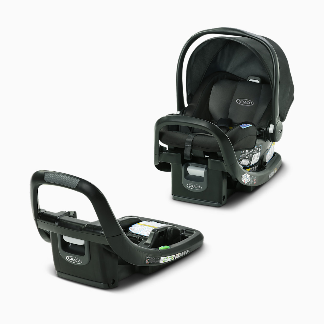 Graco SnugRide SnugFit 35 Infant Car Seat & Extra Base Bundle - Gotham/Black.