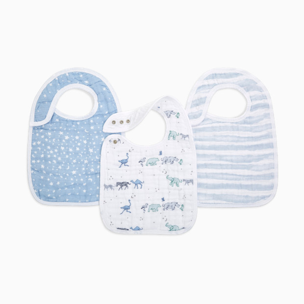 Aden + Anais Cotton Muslin Snap Bibs (3 Pack).