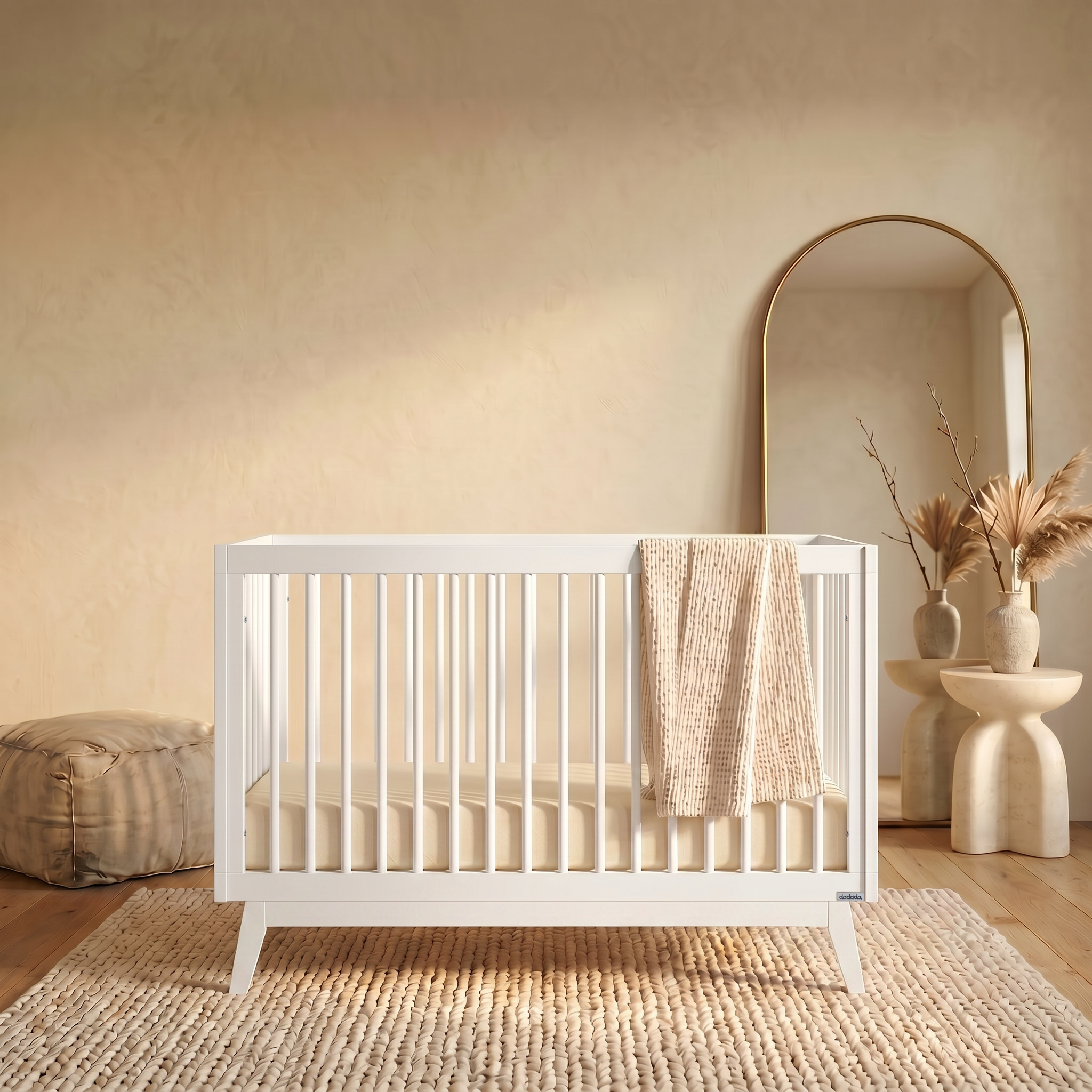 dadada Soho 3-in-1 Convertible Crib - White.