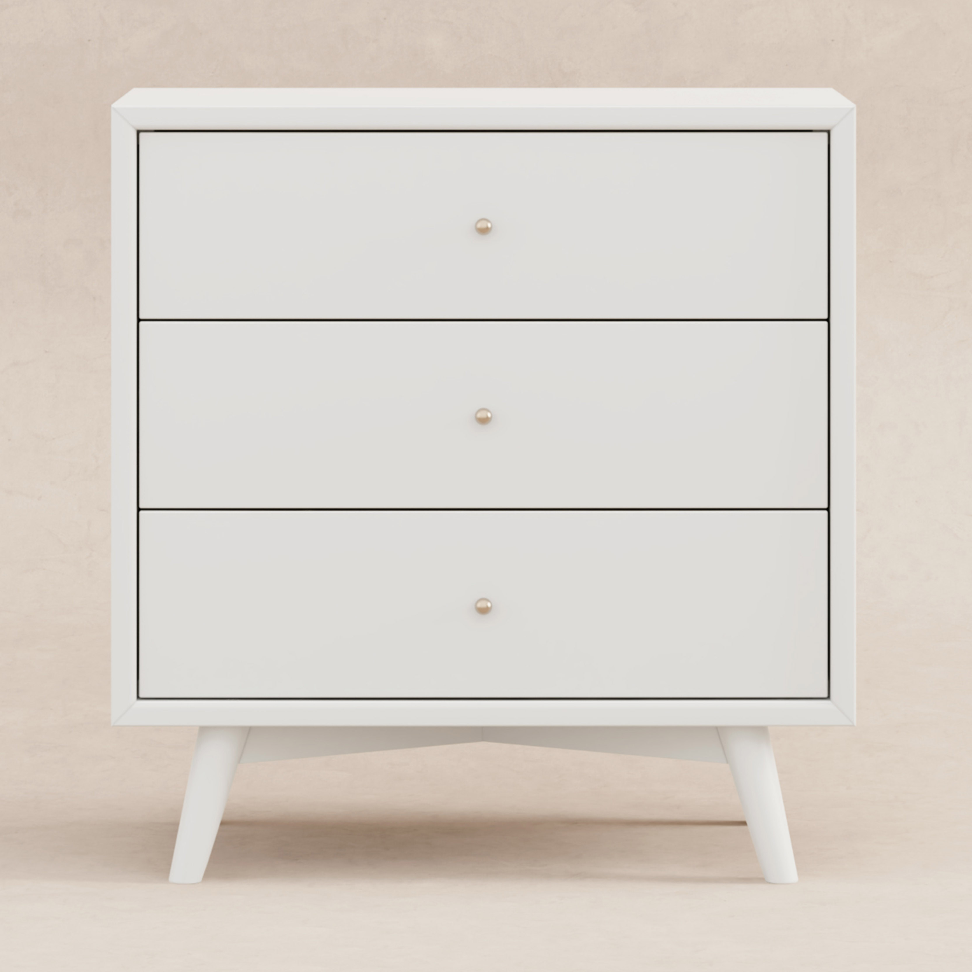 babyletto Palma 3-Drawer Assembled Dresser - White.