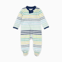 HonestBaby Sleep & Play Footed One-piece Pajama Sleeper 100% Organic Cotton, Baby Boys