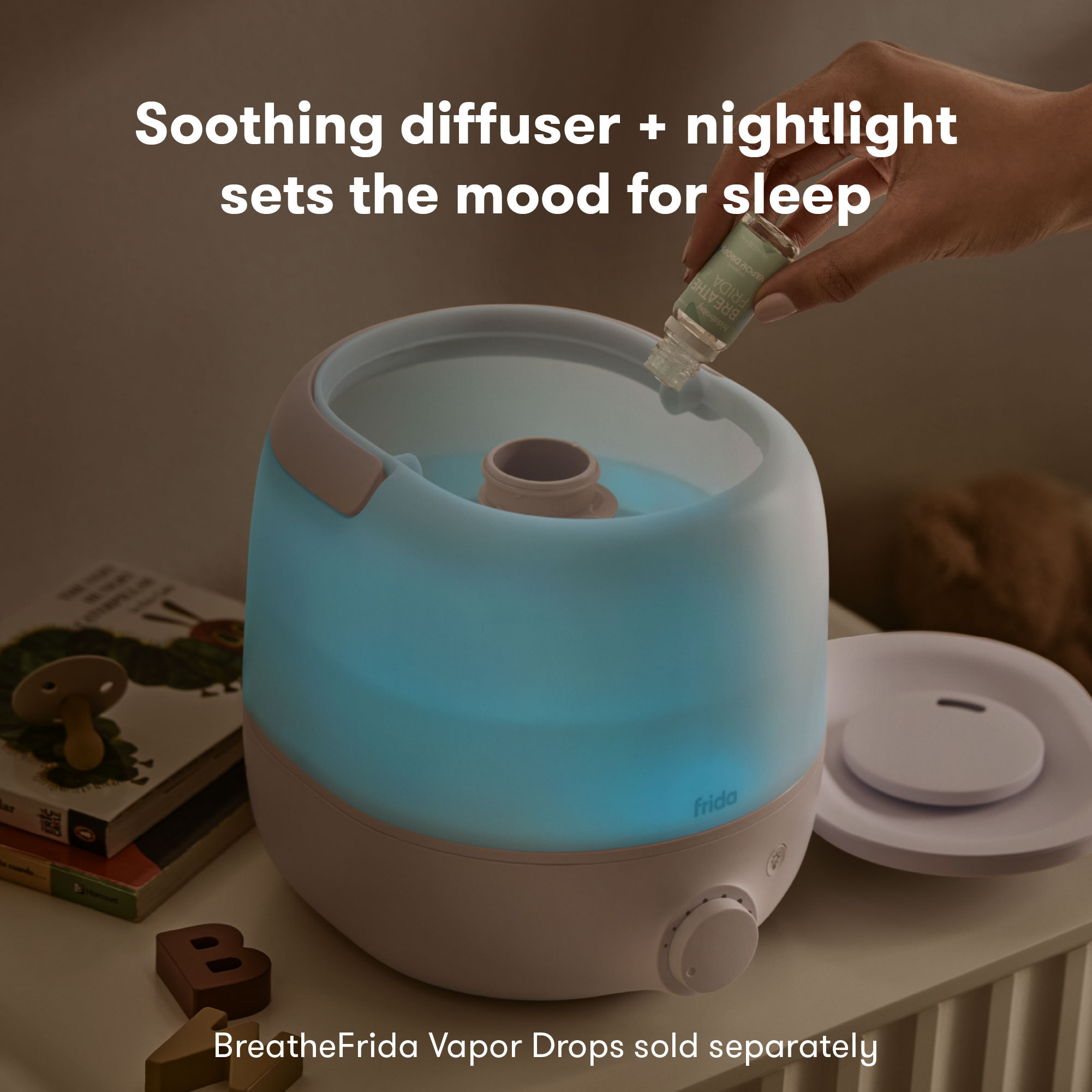 Frida Baby 3-in-1 Humidifier, Diffuser & Nightlight 2.0 - White.