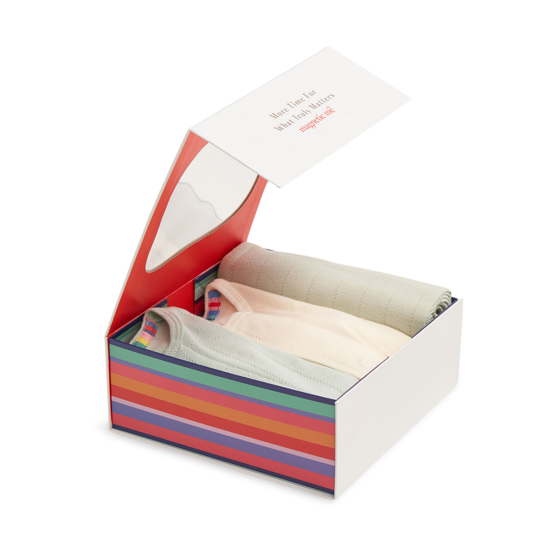 Magnetic Me Pointelle Organic Magnetic 3 Piece Gift Set - Moonlight Pointelle, 0-3 M.