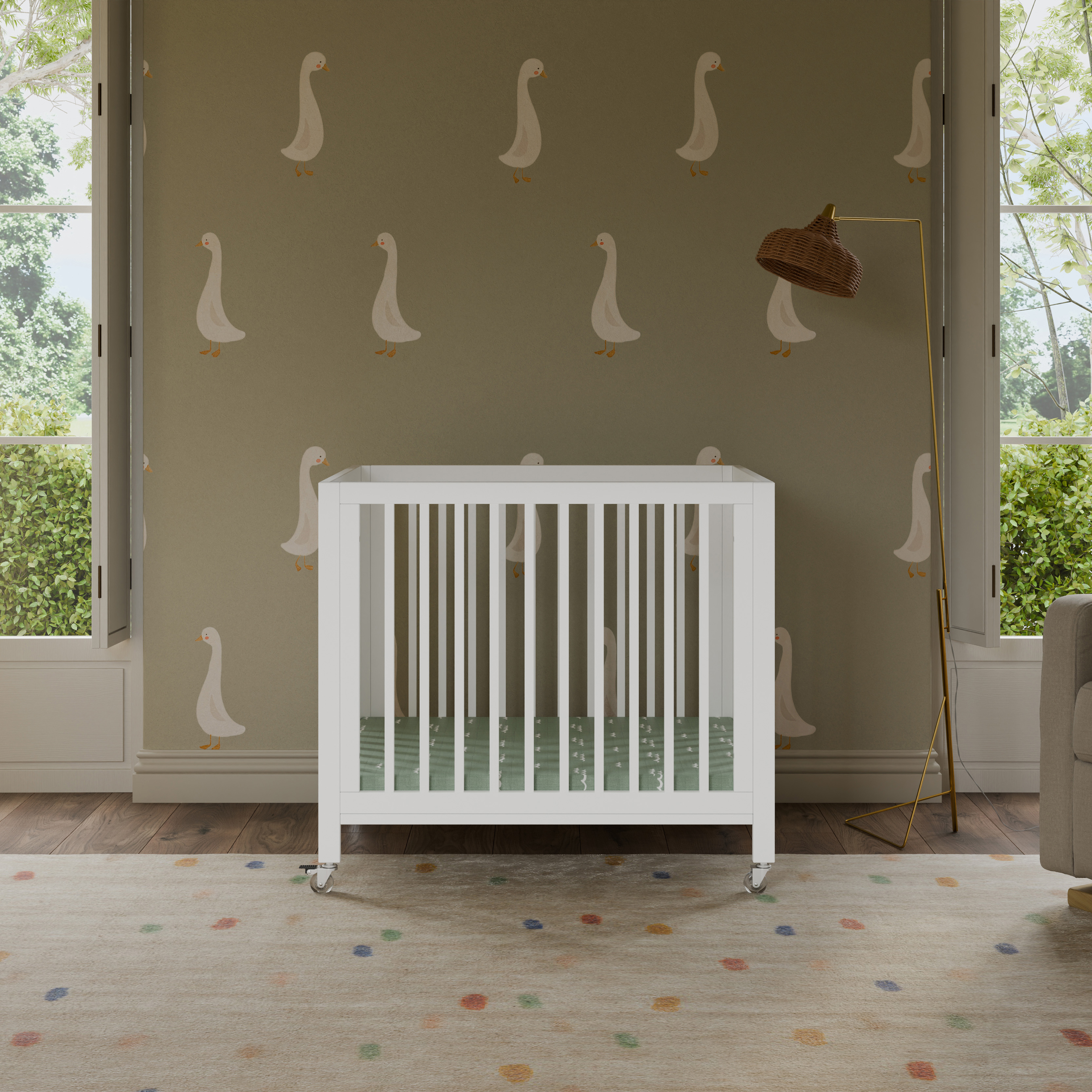 babyletto Rolli All-Stages Midi Crib Conversion Kit - White.