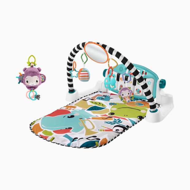 Fisher-Price Glow and Grow Kick & Play Gym Purple Monkey Bundle.