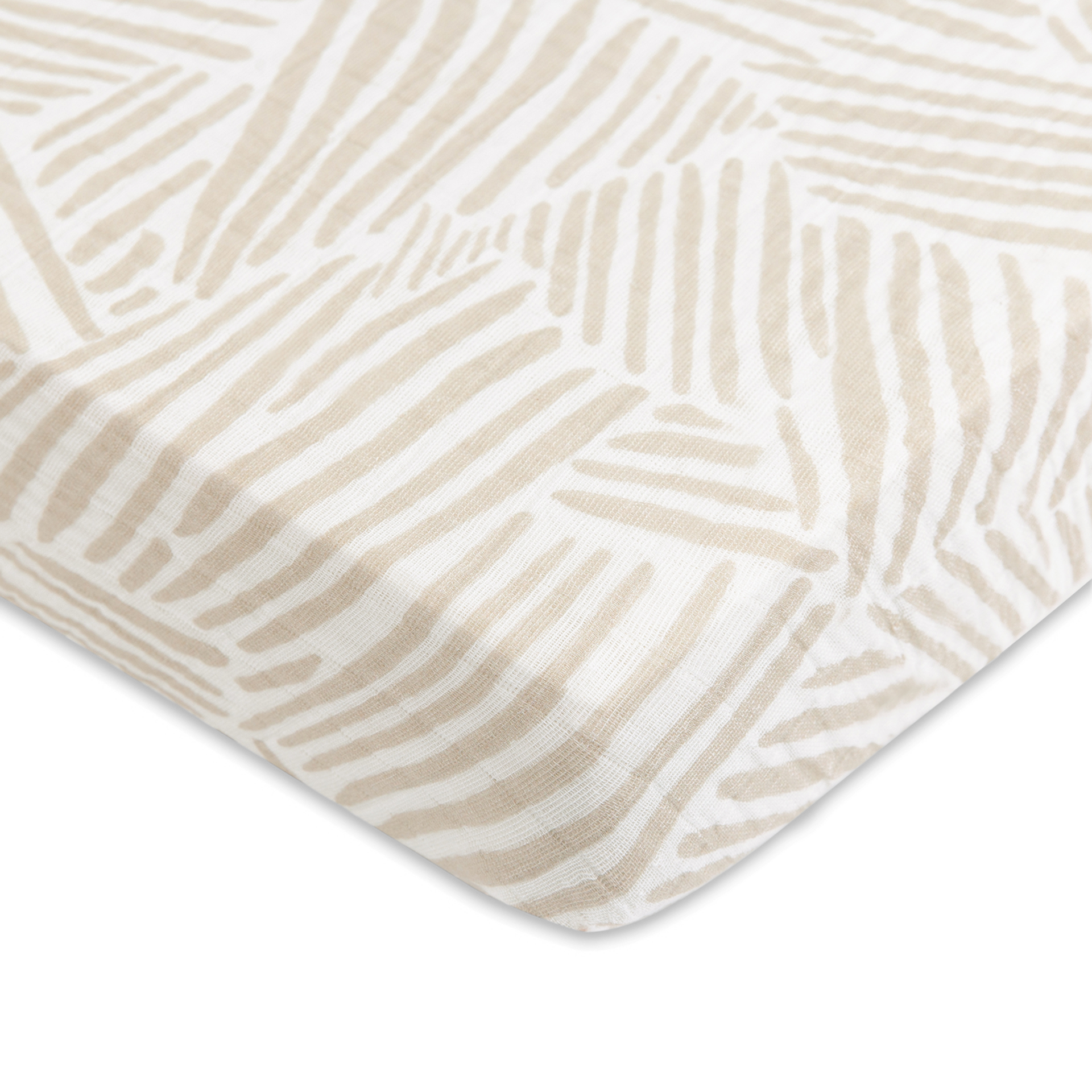 babyletto Mini Crib Sheet in GOTS Certified Organic Muslin Cotton.