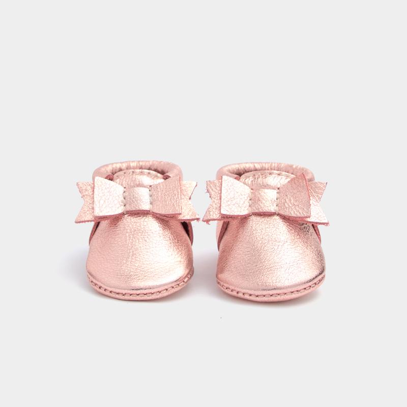 rose gold baby boots