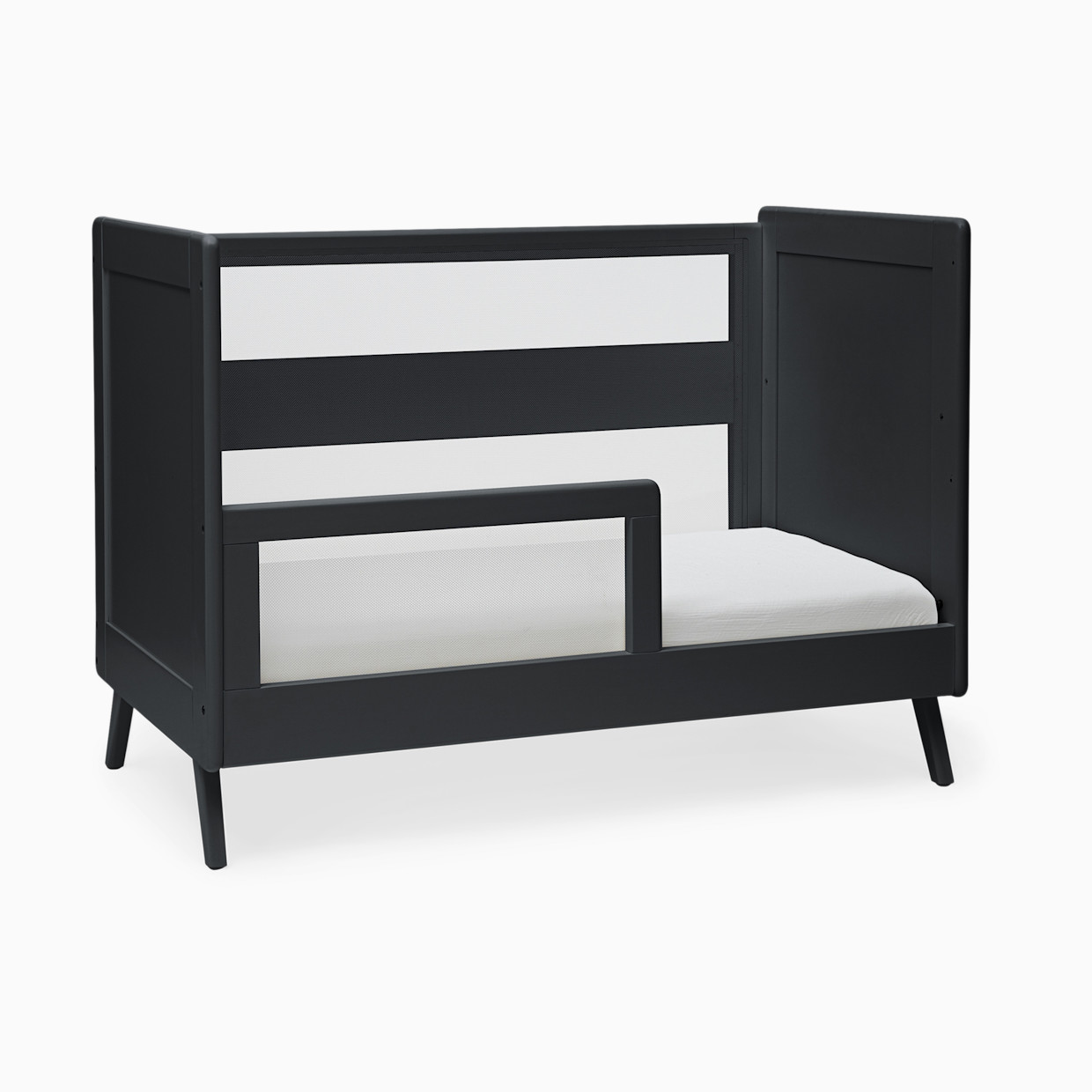 Halo 3-in-1 Breathable Mesh Convertible Crib with Conversion Kit - Black.