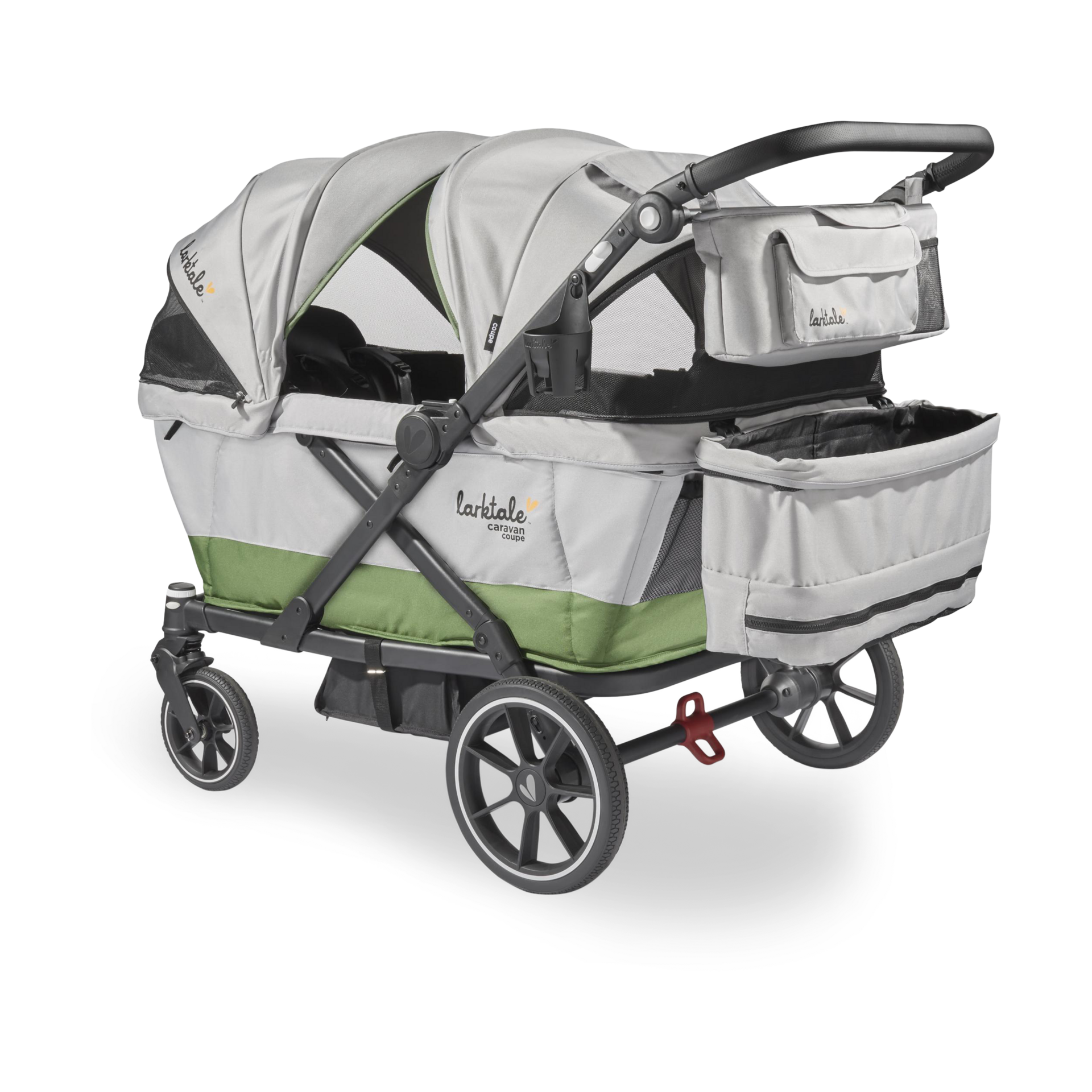 Larktale Caravan Coupe Quad Stroller Wagon - Gray/Green.