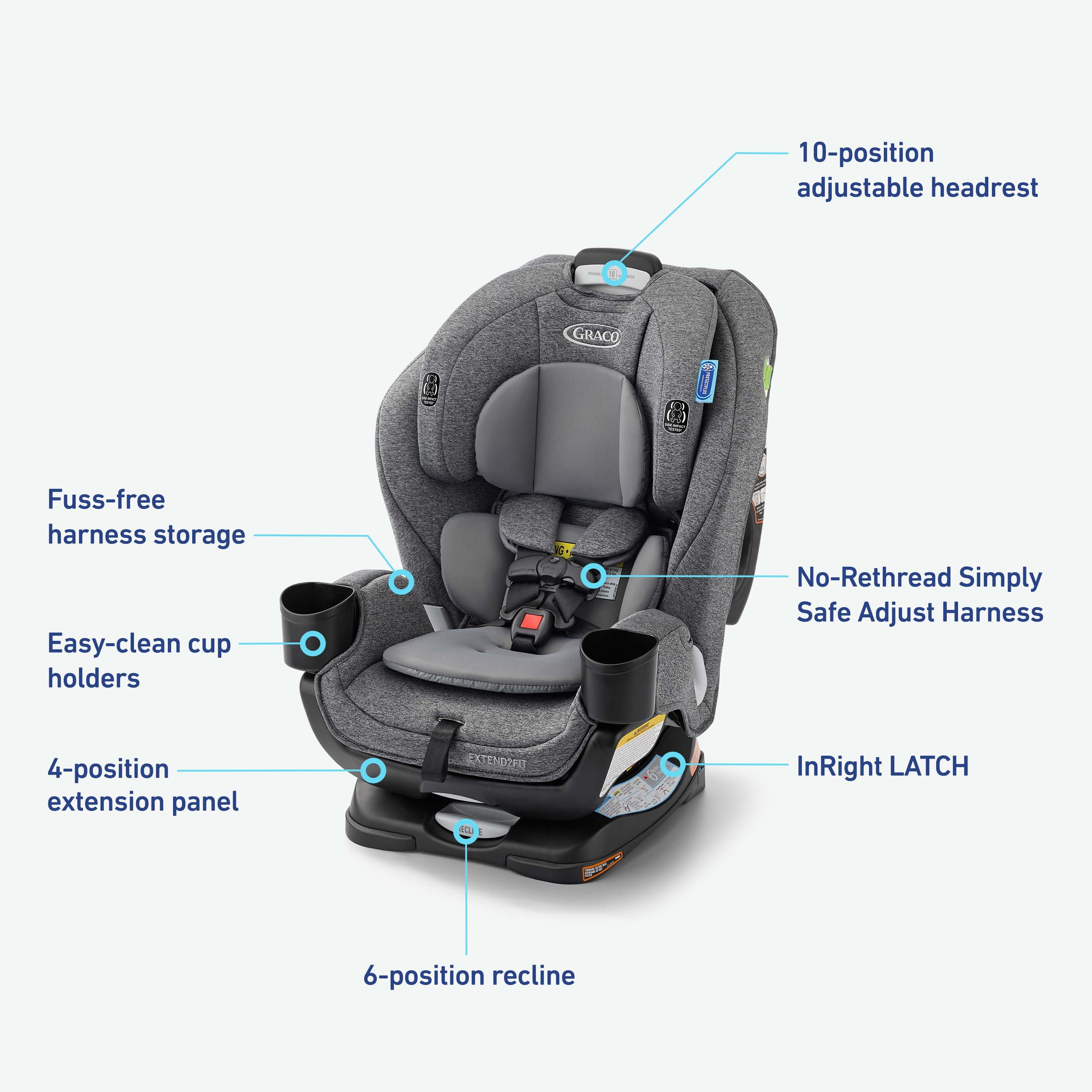 Graco Extend2Fit 3-in-1 Car Seat - Cullen.