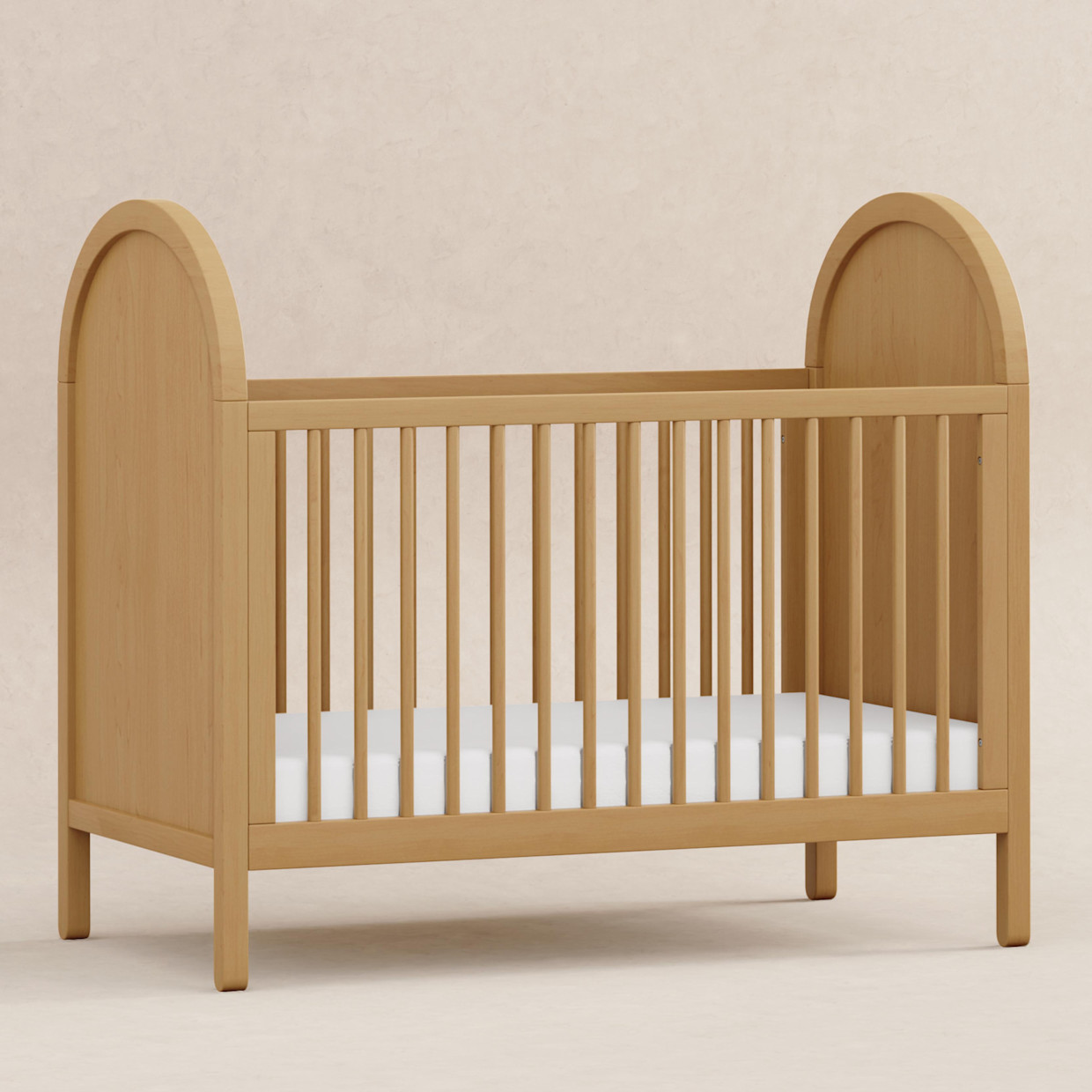 babyletto Bondi 3-in-1 Convertible Crib with Toddler Bed Conversion Kit - Honey.