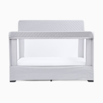 Baby Delight Lunaire Full Size Crib | Breathable Mesh Baby Crib | Tool-Free Assembly Baby Bed | Pebble Grey