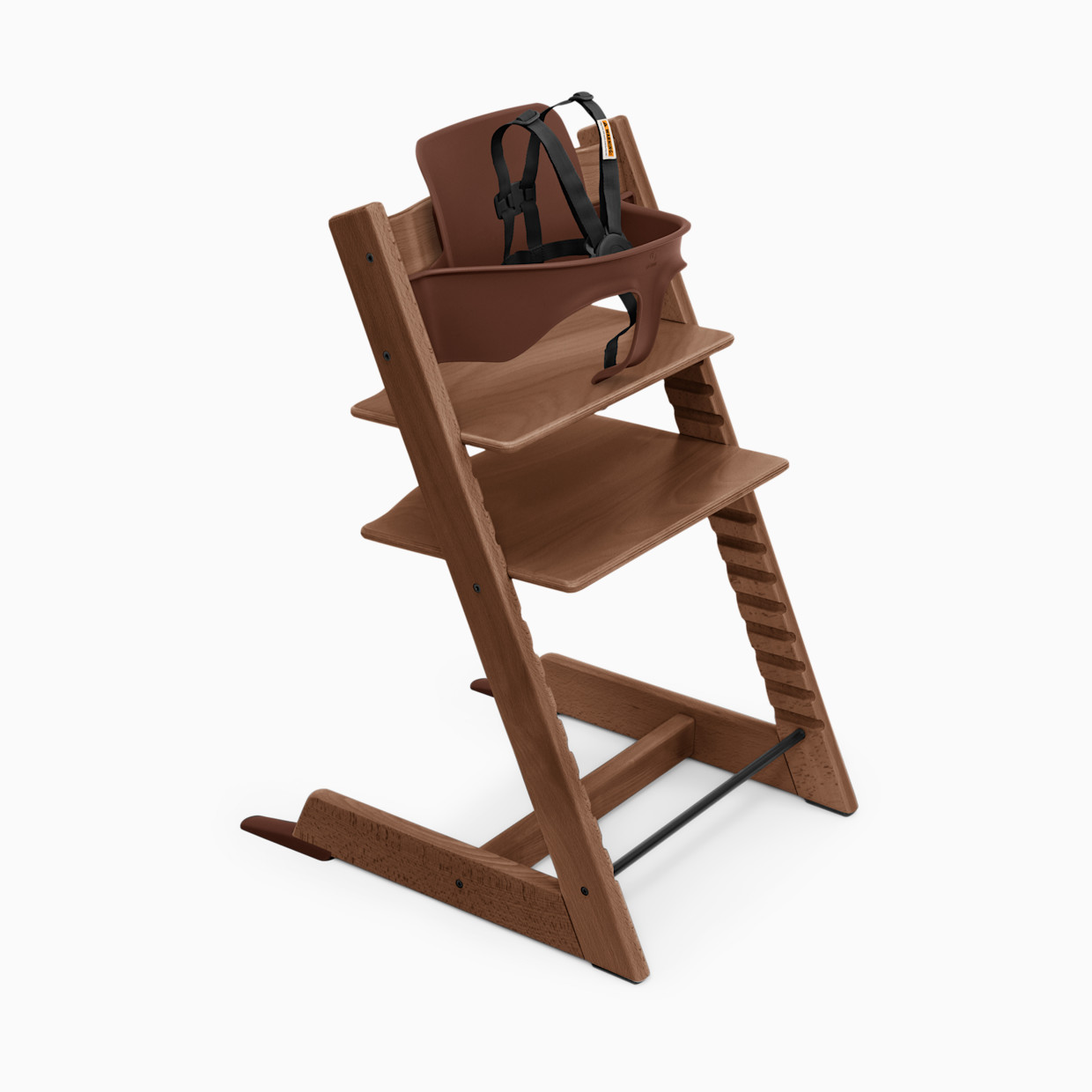 Stokke Tripp Trapp High Chair² - Warm Brown W/ Black Harness.