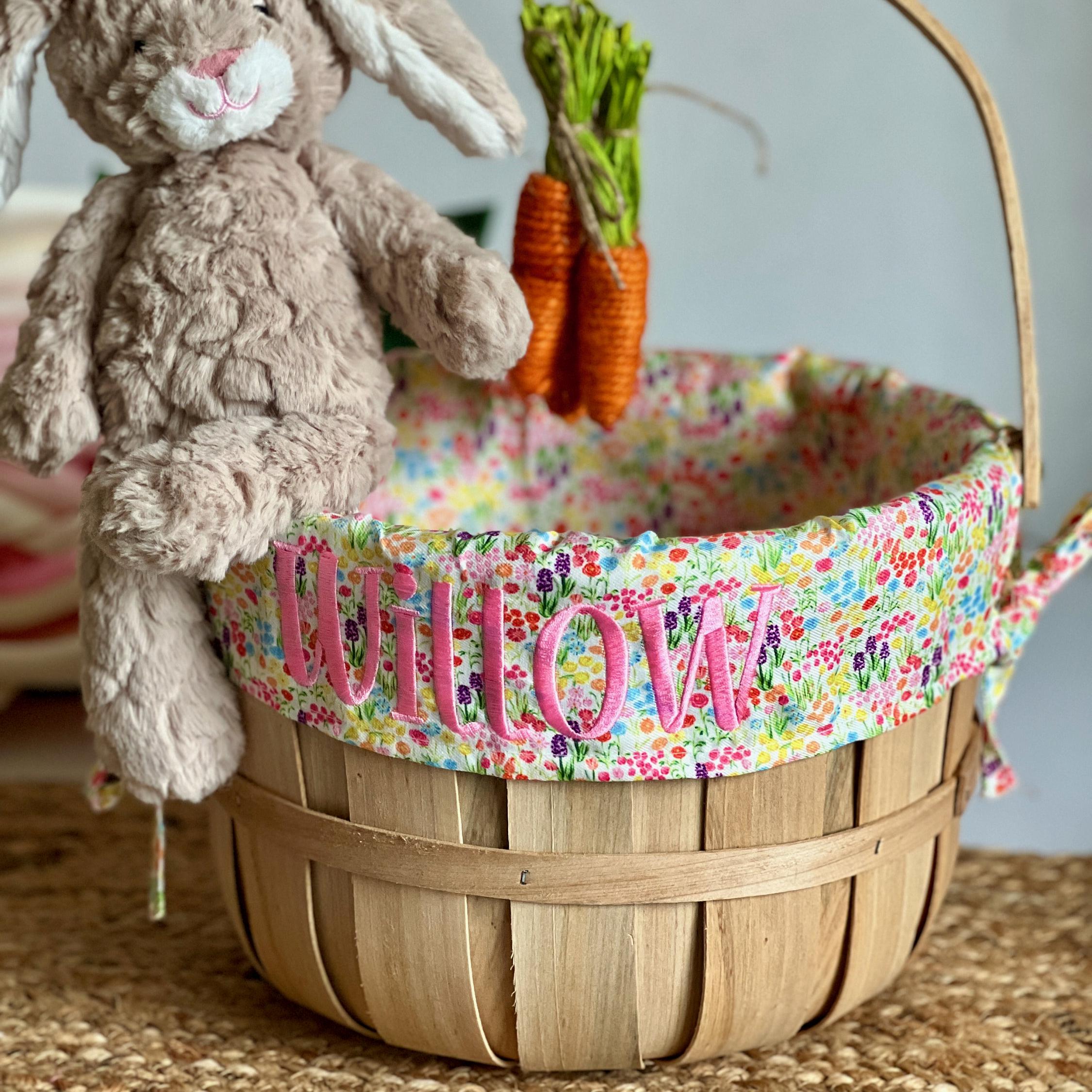babyboos Personalized Embroidered Easter Basket.