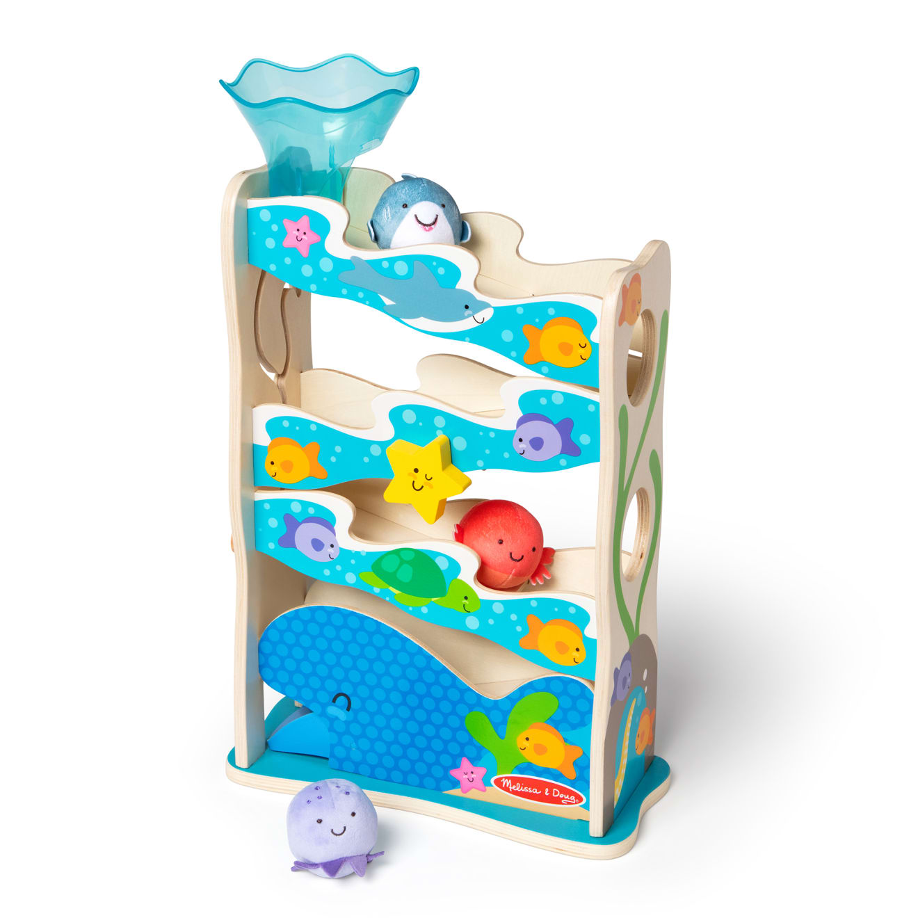 Melissa & Doug Rollables Wooden Ocean Slide.