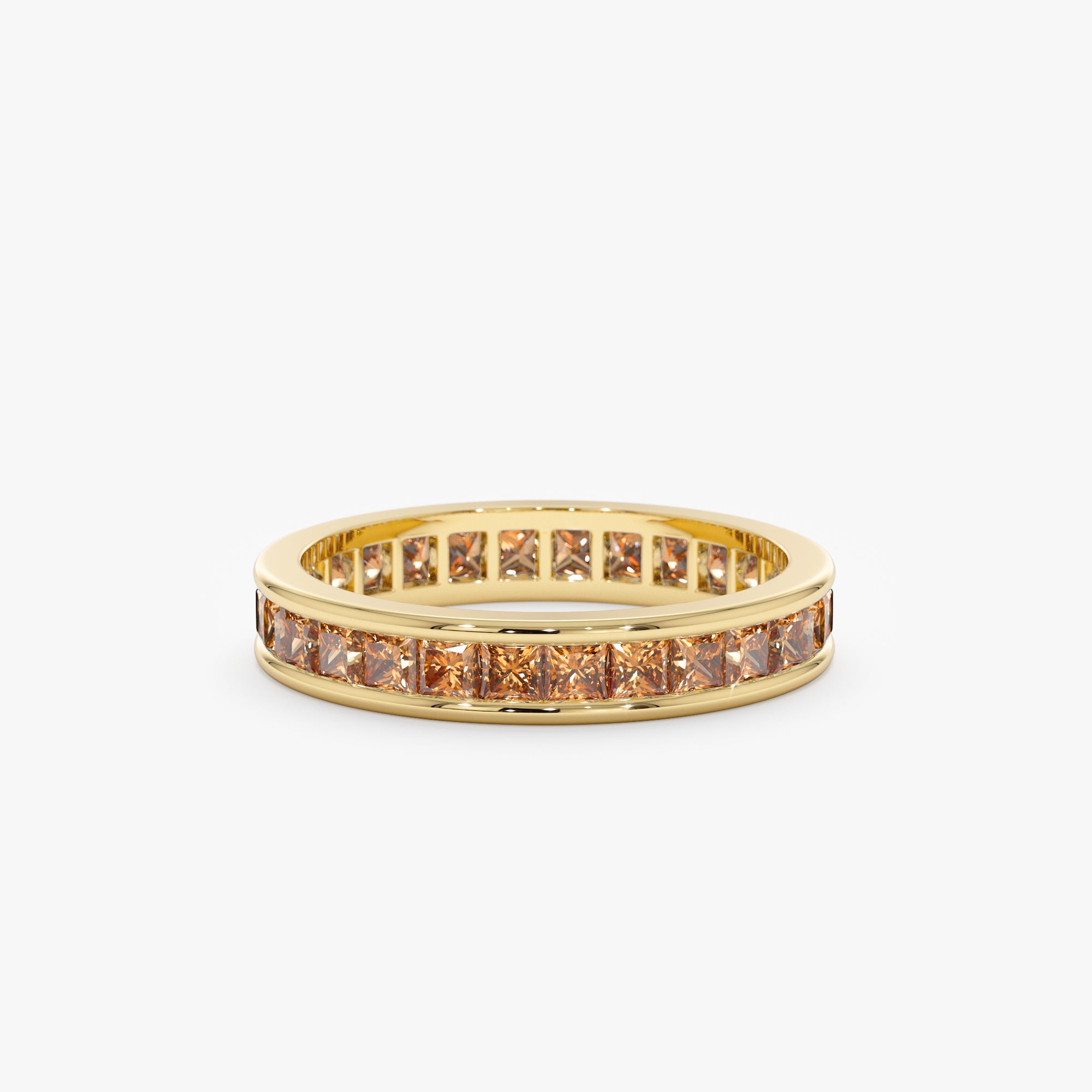 Sarah Elise Solid Gold November Birthstone Citrine Wedding Band.