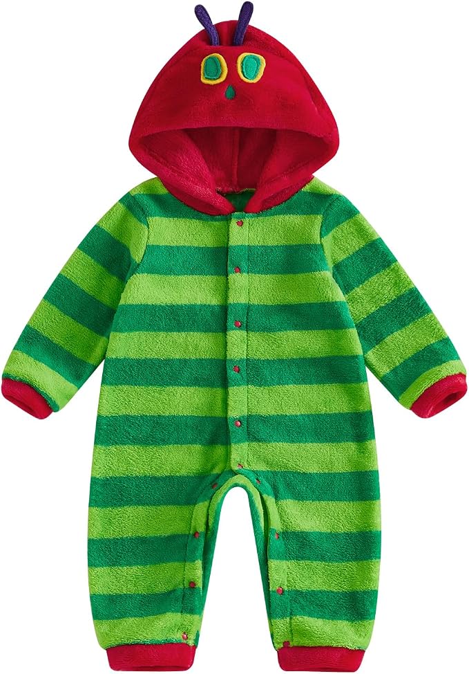 Yiiciovy Baby Caterpillar Hooded Romper Jumpsuit.