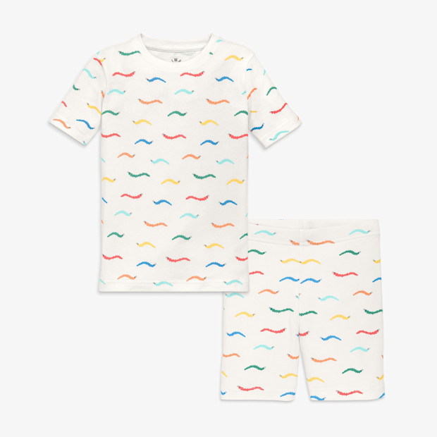 Primary Kids organic PJ set in rainbow critters.