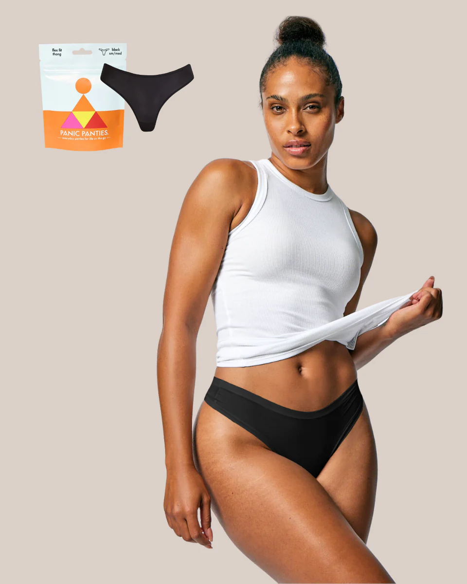 Panic Panties Flex Fit Thong - $13.00.