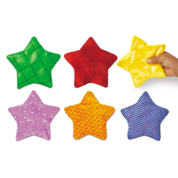 Sensory Star Beanbags - Set of 6.