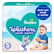 Pampers Swim Diapers - Splashers - Size 2-3, 20 Count, Gap-Free Disposable Baby Swimming Pants