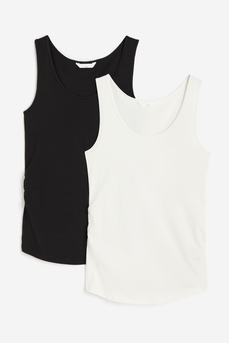 H&M MAMA 2-Pack Cotton Tank Tops.