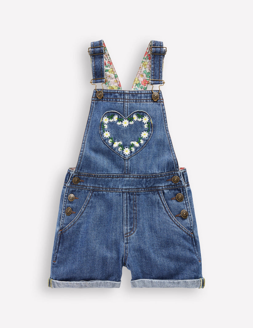 Heart Pocket Short Overalls.