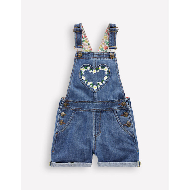 Heart Pocket Short Overalls.