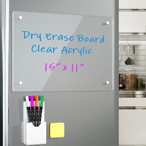 RAXMIN Clear Magnetic Dry Erase Board.