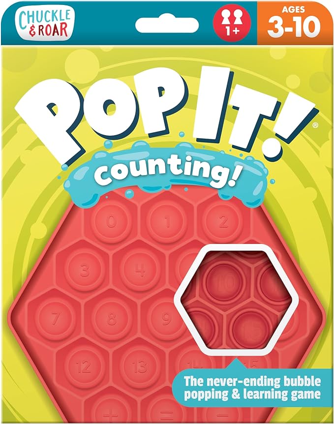Chuckle & Roar Pop It! Counting - Tactile Learning - Fidget Toy.