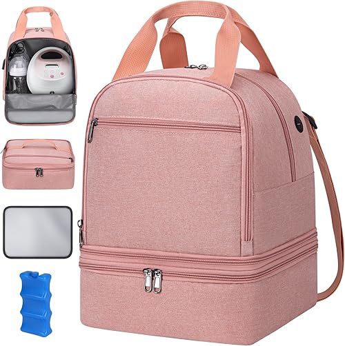 OCKLILY Breast Pump Carrying Bags with Ice Pack & Waterproof Mat.