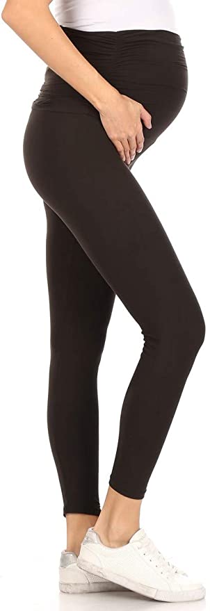 Leggings Depot Women's Stretch Buttery Soft Maternity Casual Pants