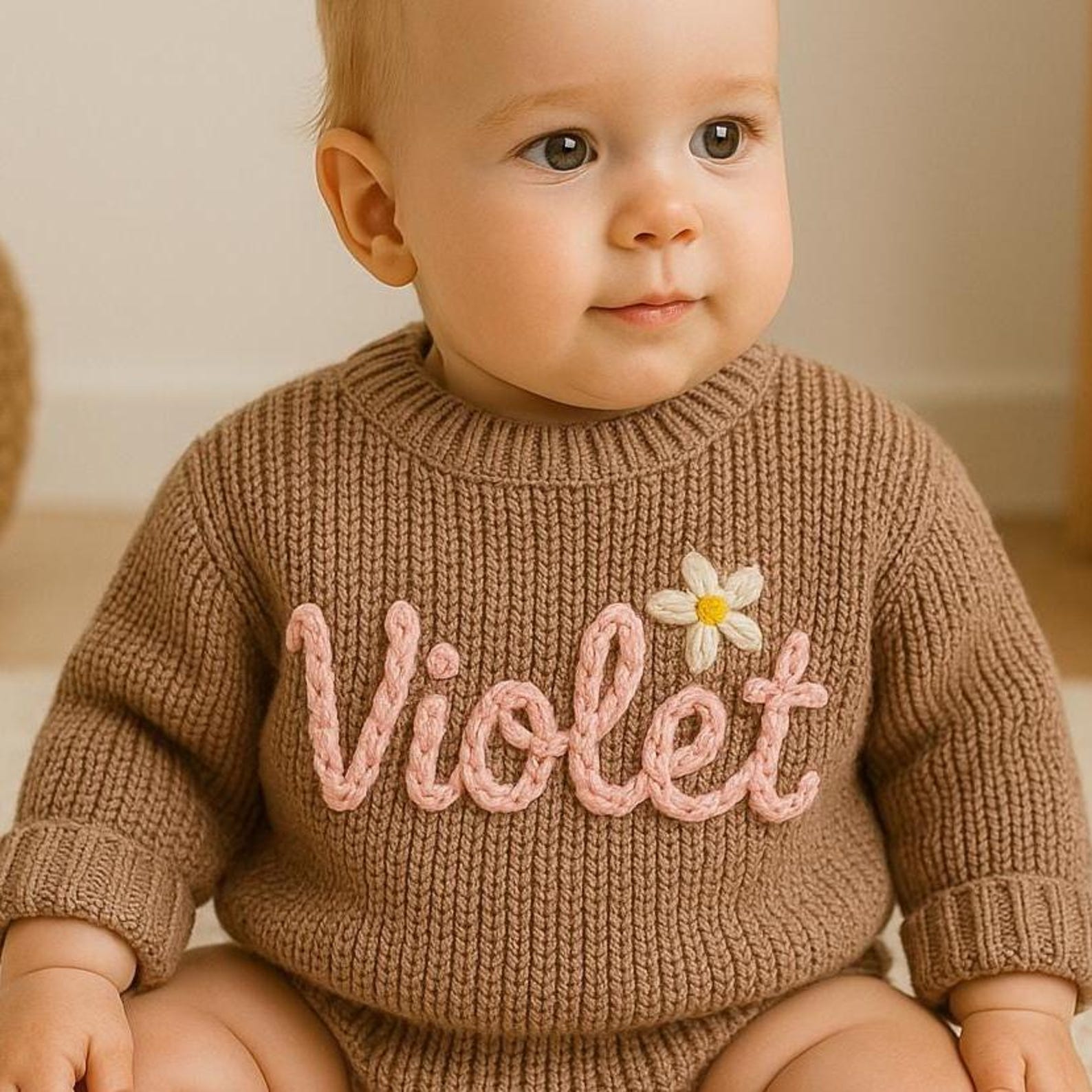Personalized Baby Name Sweater.