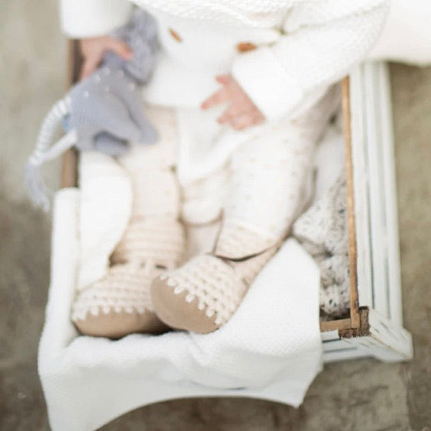 Beba Bean Sweater Moccs - $34.00.