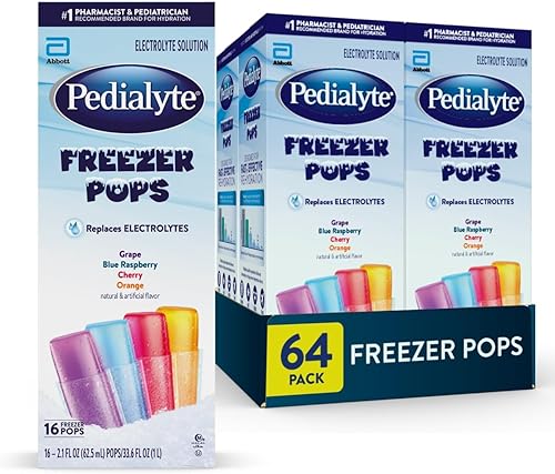Pedialyte Electrolyte Solution Freezer Pops.