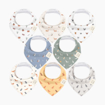 8-Pack Organic Baby Bandana Bibs for Boys, Girls - Super Absorbent Triangle Baby Bibs for Drooling and Teething Infant, Dog Bandanas, 100% Cotton Extra Soft, Newborn, Infant 0-36 Months (Pets & Paws)