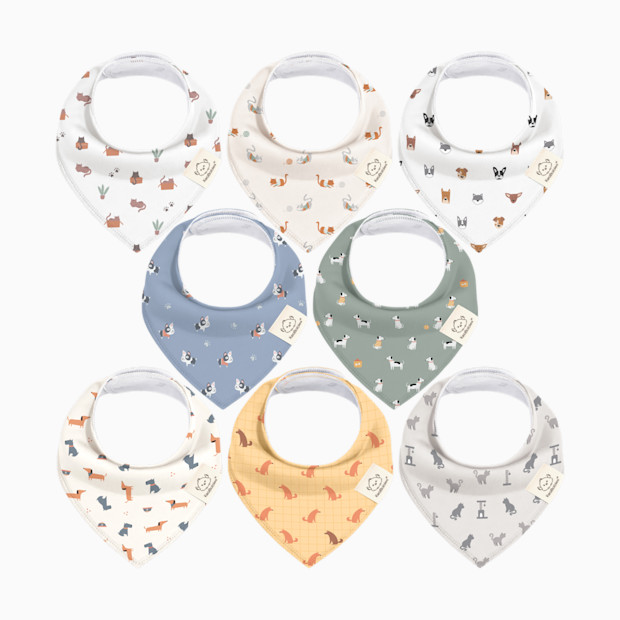 KeaBabies Organic Bandana Bibs (8 Pack).