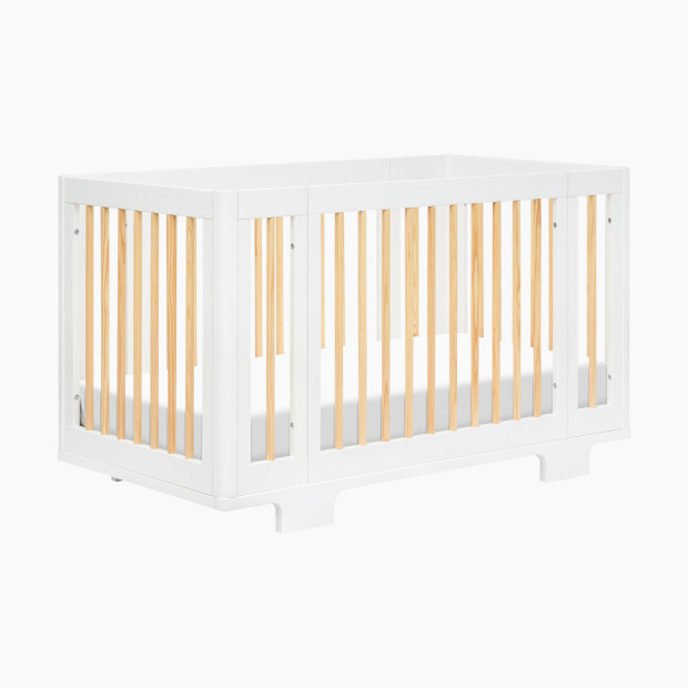 babyletto Yuzu 8-in-1 Convertible Crib with All-Stages Conversion Kits - White / Natural.